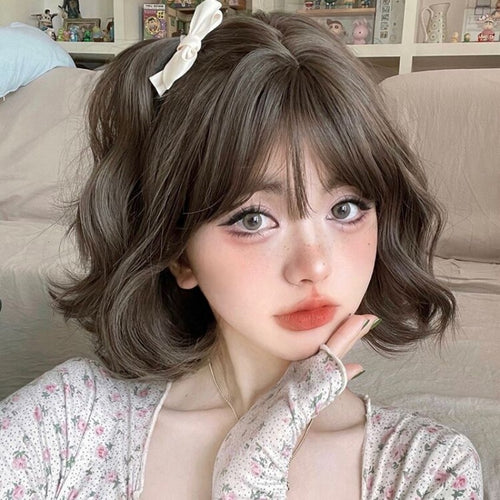 Wool curly short wig   HA1411