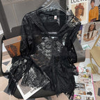 Hollow lace bottoming shirt top  HA1555