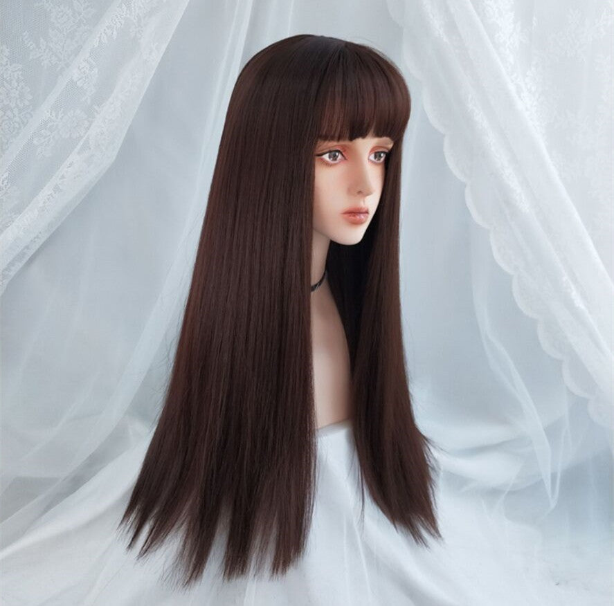 Pink long straight hair HA0055