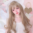 Linen Blonde Slightly Curly Wig HA1064