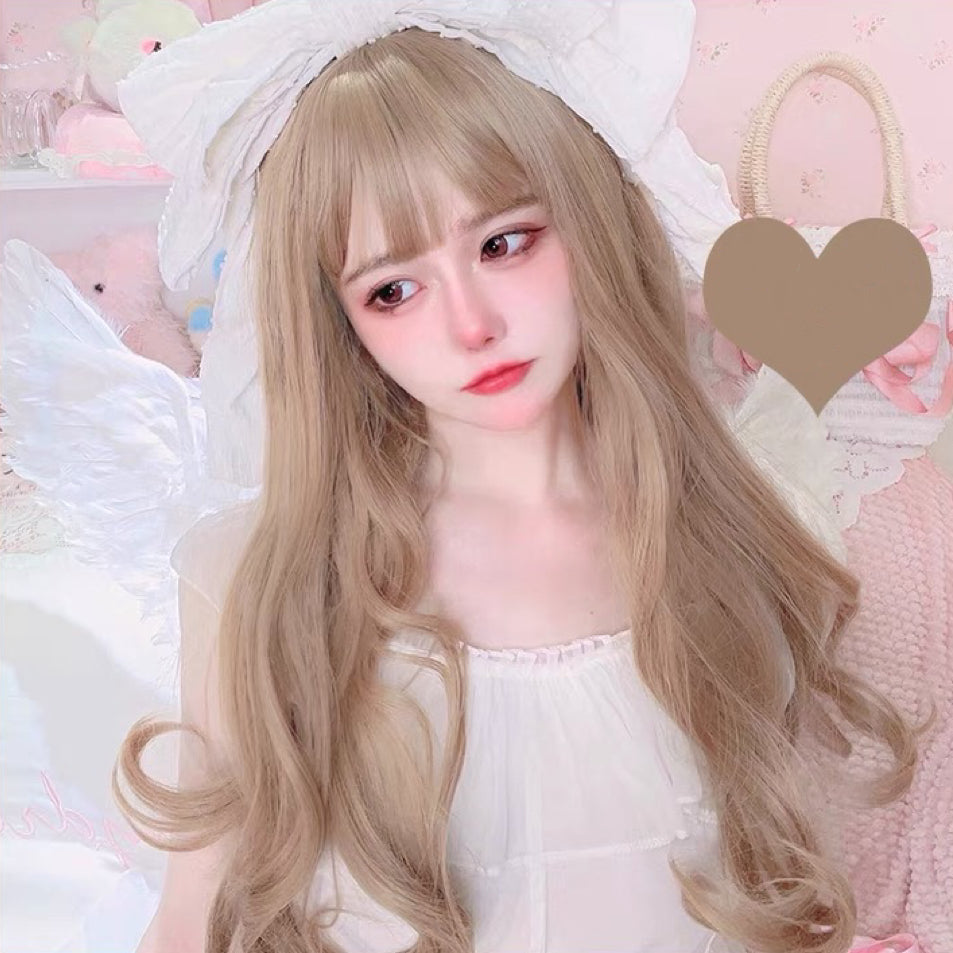 Linen Blonde Slightly Curly Wig HA1064