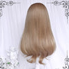 Linen Blonde Slightly Curly Wig HA1064