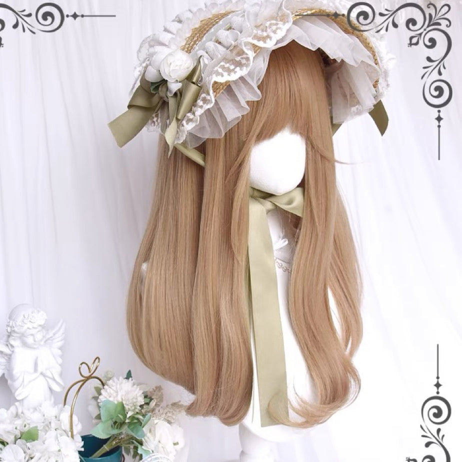 Linen Blonde Slightly Curly Wig HA1064