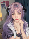 Gradient Edo Purple Long Curly Hair HA0306