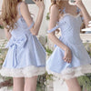 First love sweet v-neck blue dress   HA0375