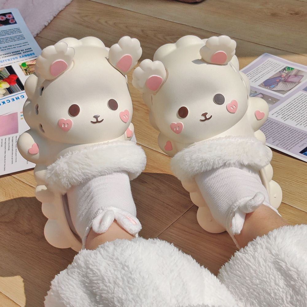 Creative Plush Rabbit Cotton Slippers  HA1160