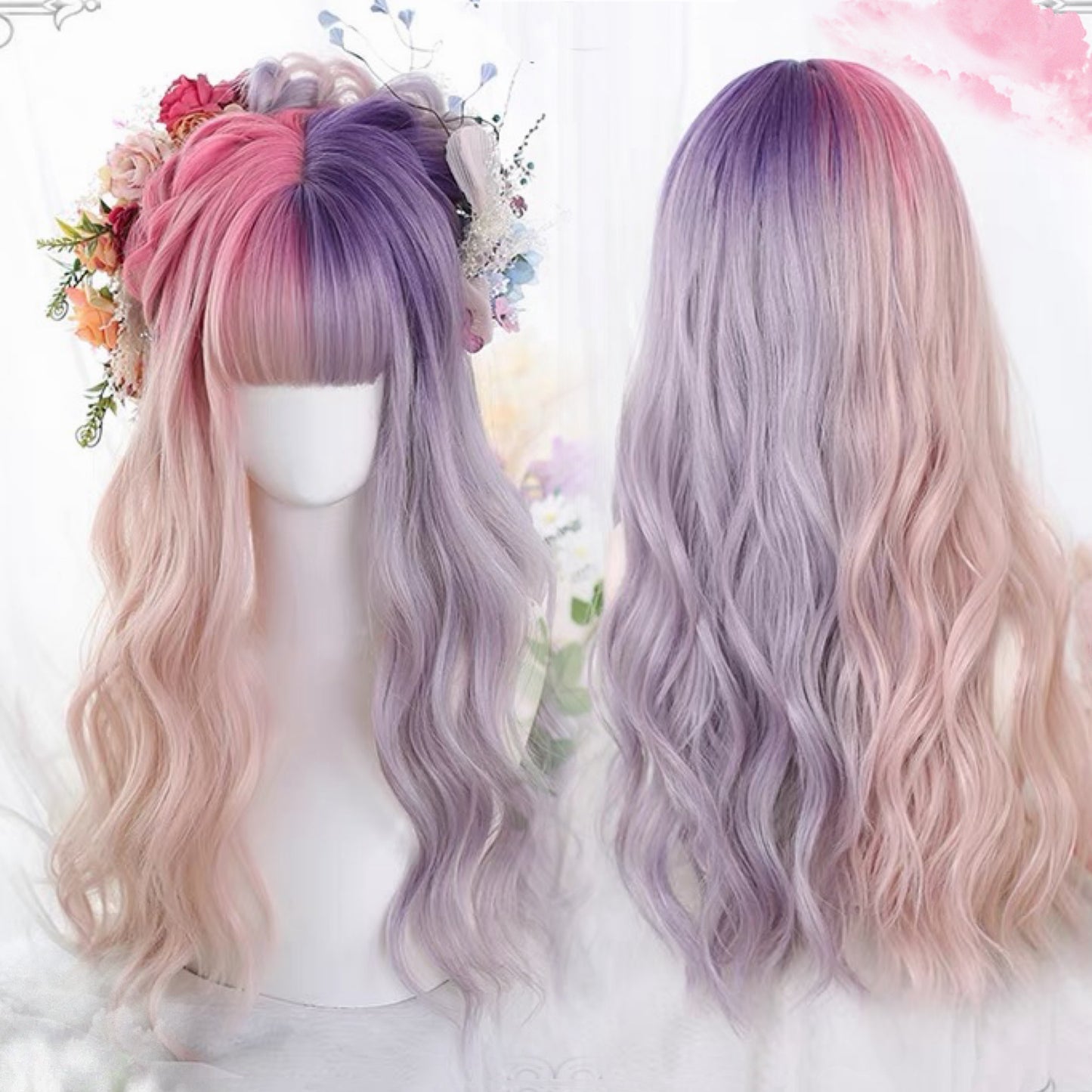 Japanese gradient big wavy curly hair HA0458