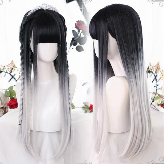 Nightmare gradient long straight hair HA0475