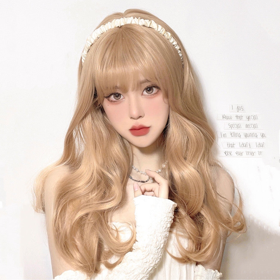 Golden Sand Natural Fluffy Big Wave Wig HA0071