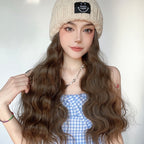 Wig cap one detachable long curly hair  HA0077