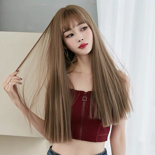 Long hair with natural air bangs HA0078