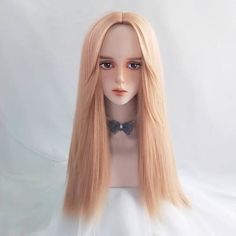 Blonde wig with long straight hair    HA0605