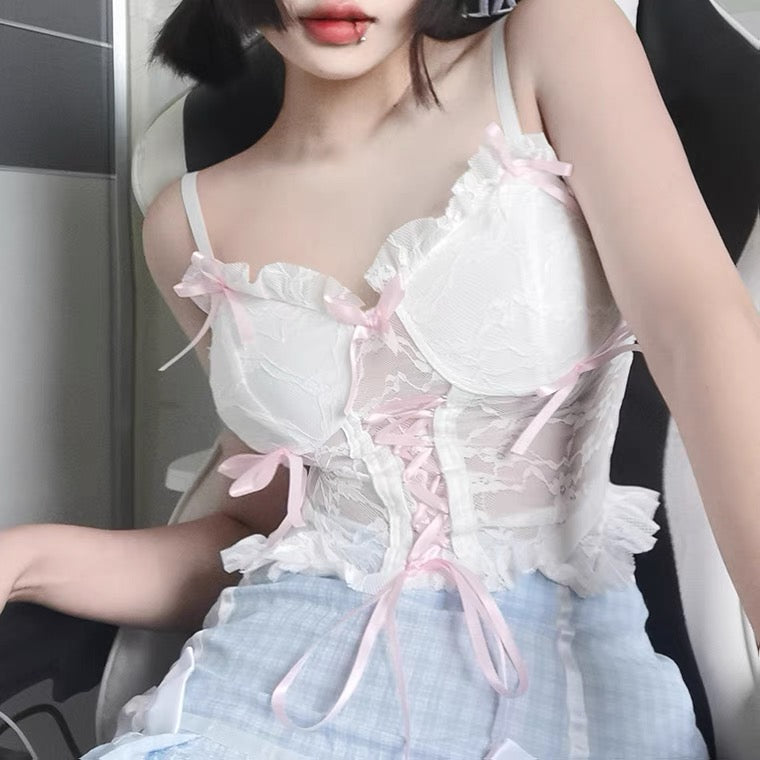Pink Bow Camisole   HA0505