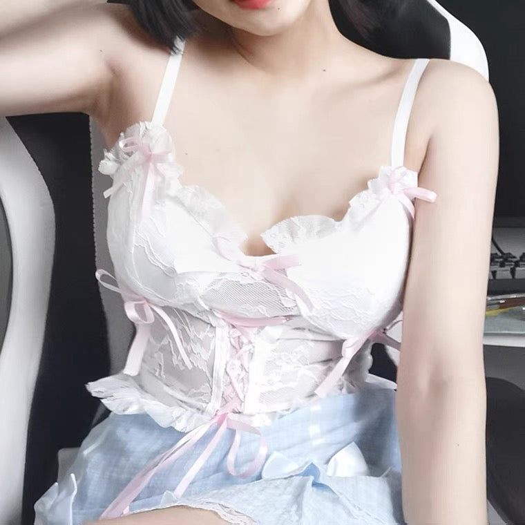 Pink Bow Camisole   HA0505