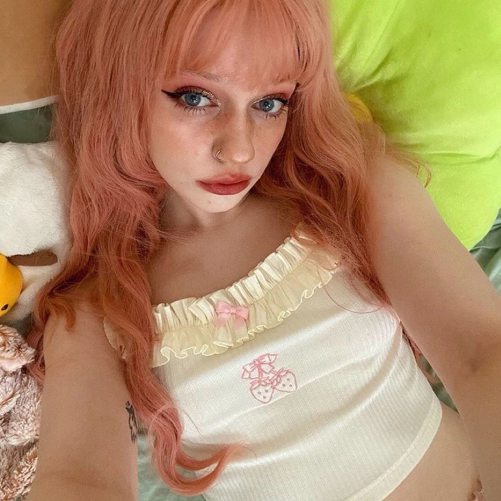 Strawberry Embroidered Camisole HA0426
