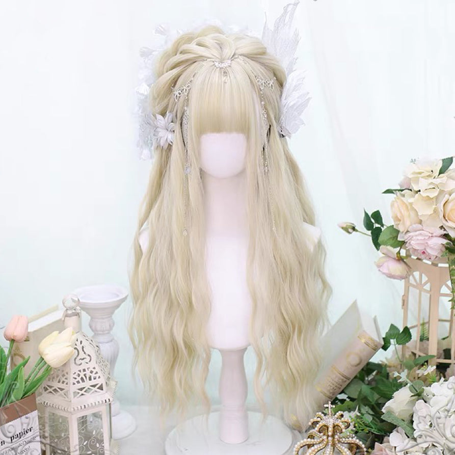 Natural water ripple long curly wig  HA1448