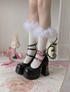 Sweet mid-heel lace-up shoes   HA1565