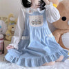 Cute corduroy suspender dress   HA0588