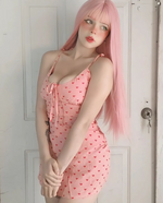 Pink long straight hair HA0055