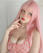 Pink long straight hair HA0055