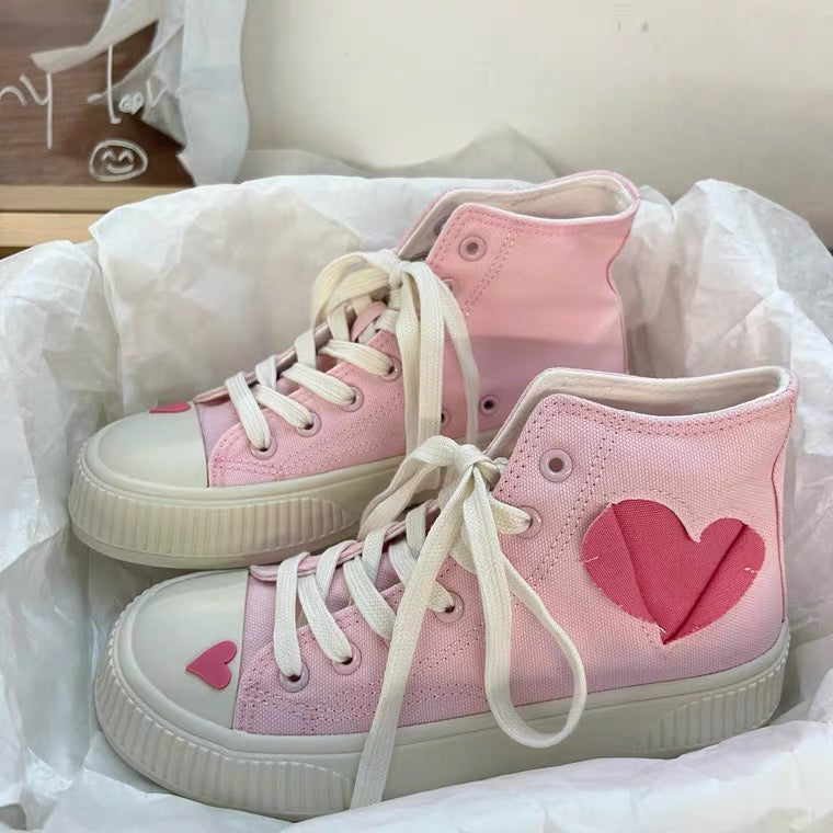 Love high top canvas shoes   HA1645