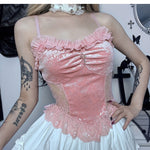 Pink Velvet Camisole   HA1651