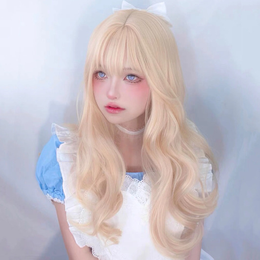 Mosaic Jinqi bangs long curly hair  HA0871