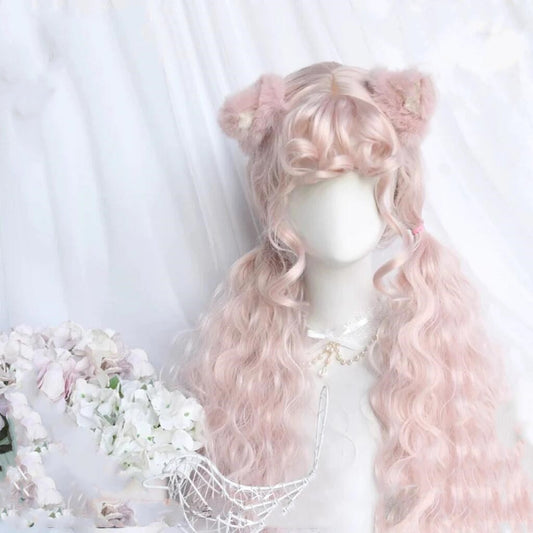 Dark Brown Red Rice Fluffy Wool Curly Wig  HA1085