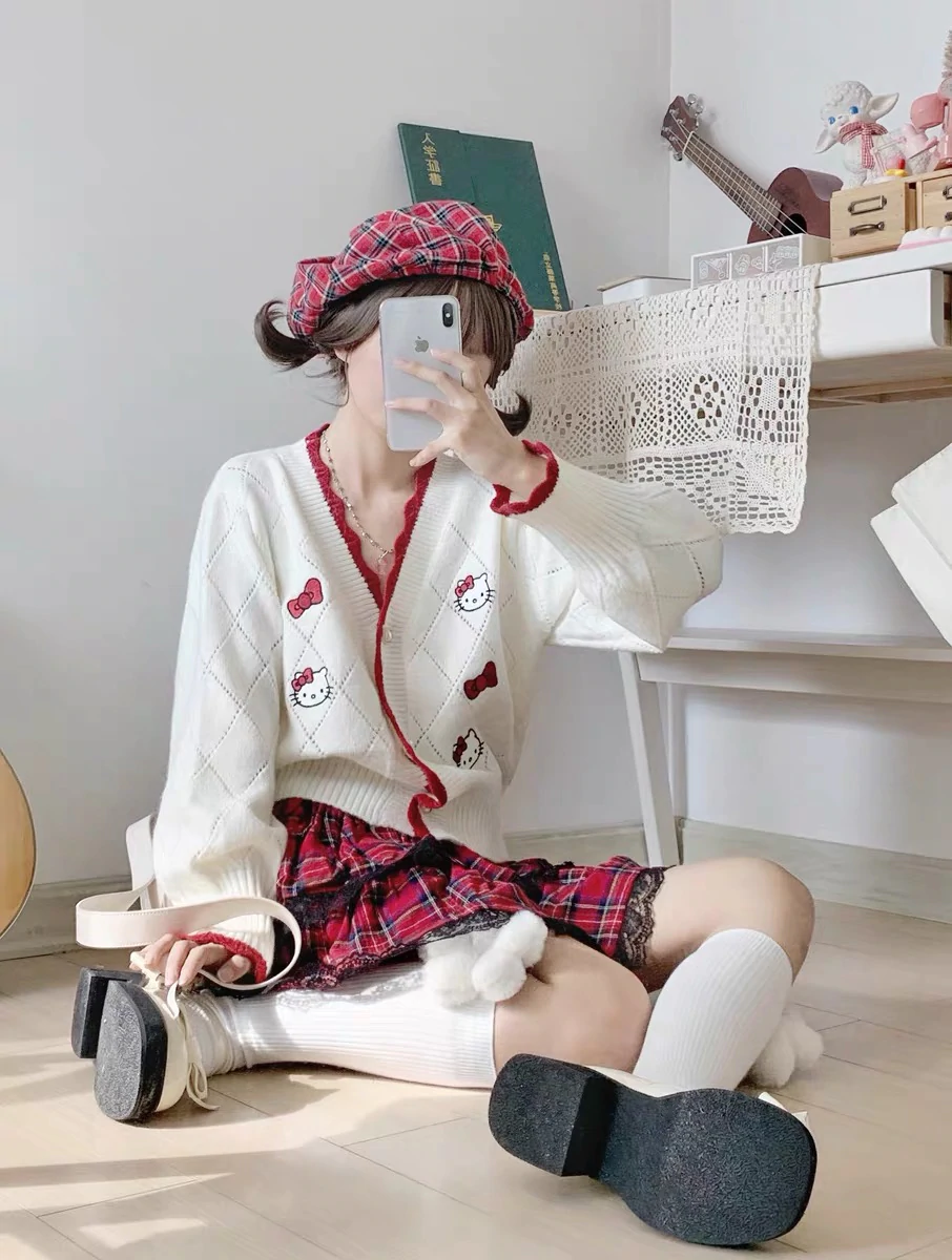 Cute kt cat sweater cardigan coat  HA0384