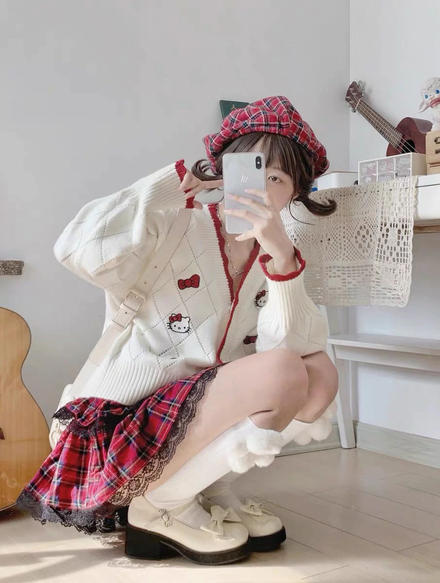 Cute kt cat sweater cardigan coat  HA0384