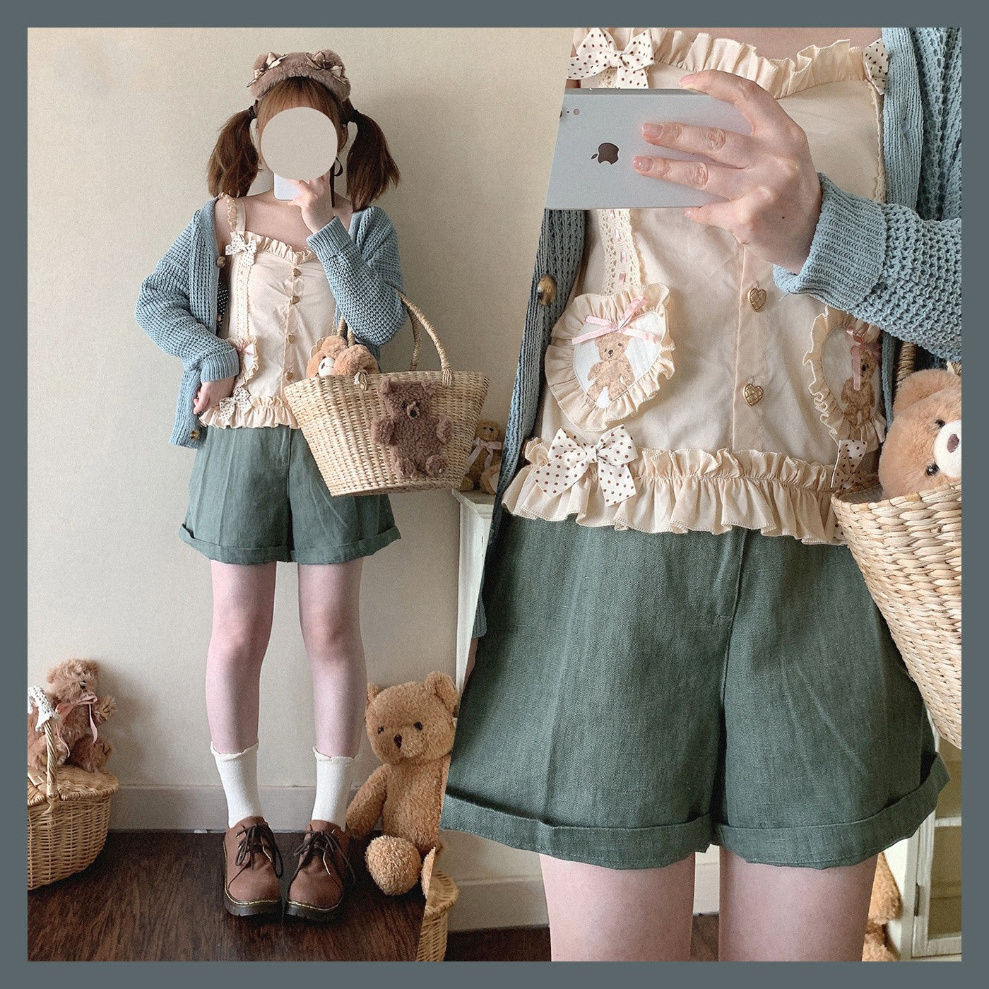 Cute Bow Knot Camisole   HA1564
