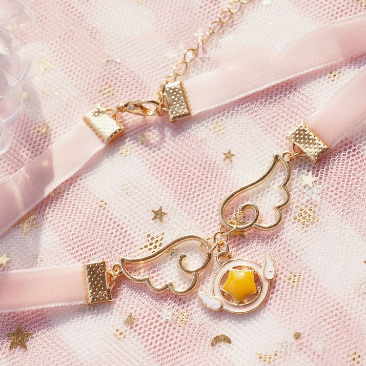 Girl Sakura Wing Choker Necklace  HA1523