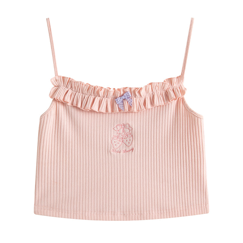 Strawberry Embroidered Camisole   HA0426