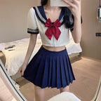 Fashionable age-reducing shirt and skirt two-piece set   HA1325