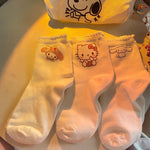Cartoon white socks pure cotton  HA1111