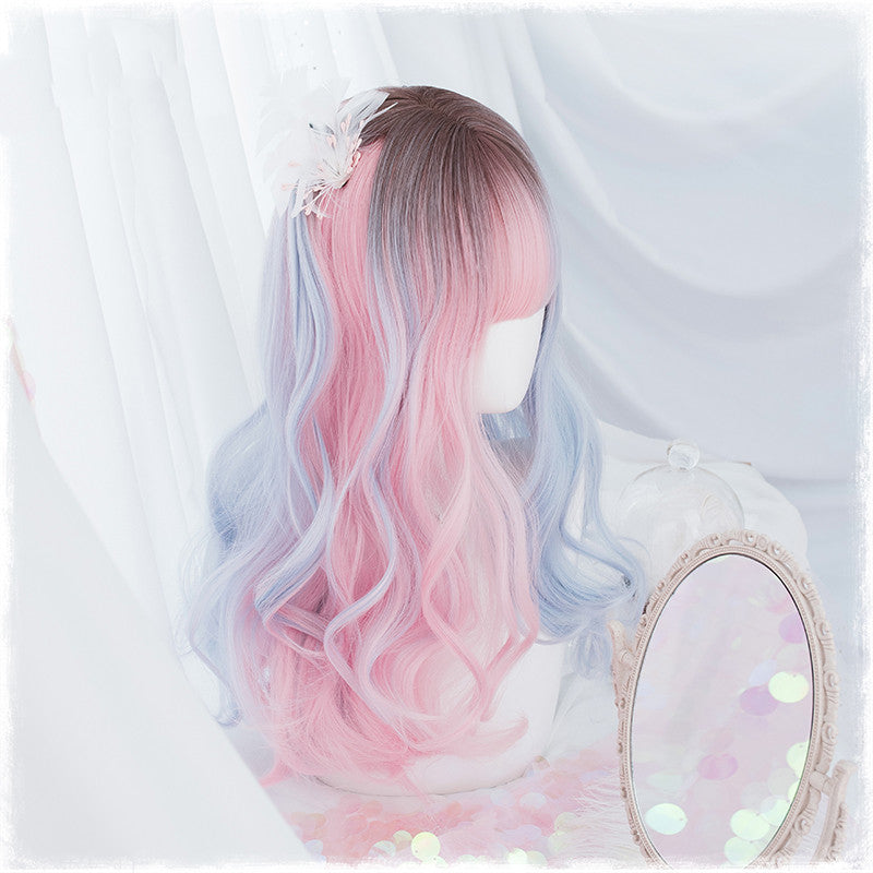 Blue Pink Gradient Lolita Wig    HA0411