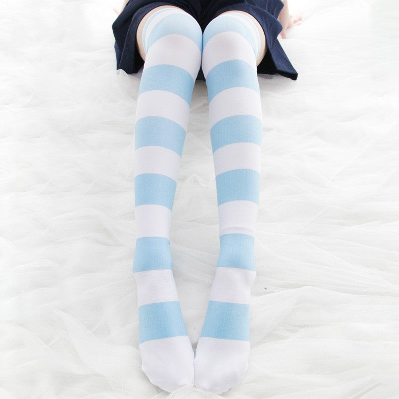 Cat's Claw Stripe Over the Knee Socks HA1518