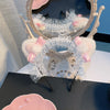 Sweet super fairy pink cat ear headband    HA0735