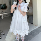 Accordion pleat dress with wood ears HA1301