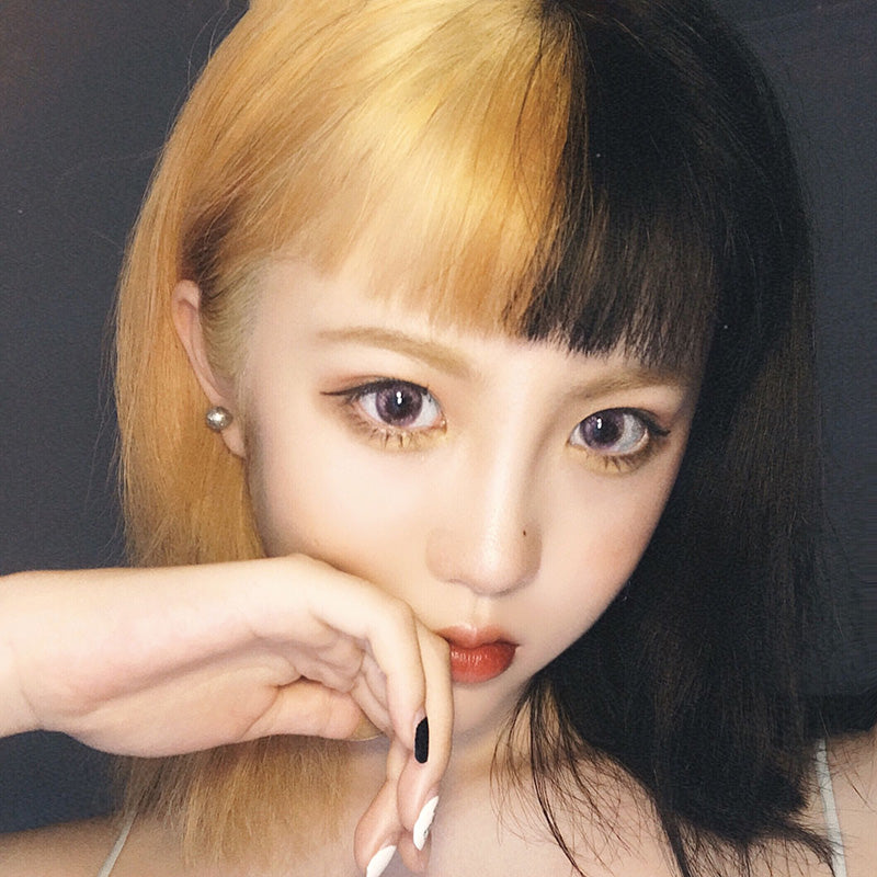 Shuangpin medium length straight hair HA0992
