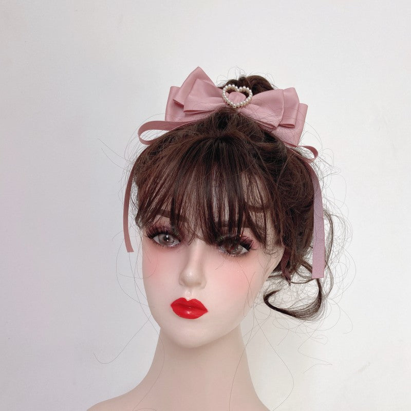 Bow Ribbon Heart Hair Clip  HA1450