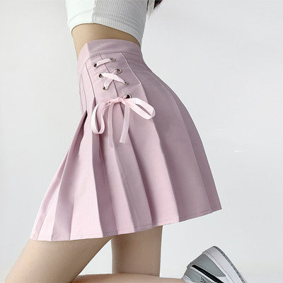 American style high waist pleated skirt  HA0521