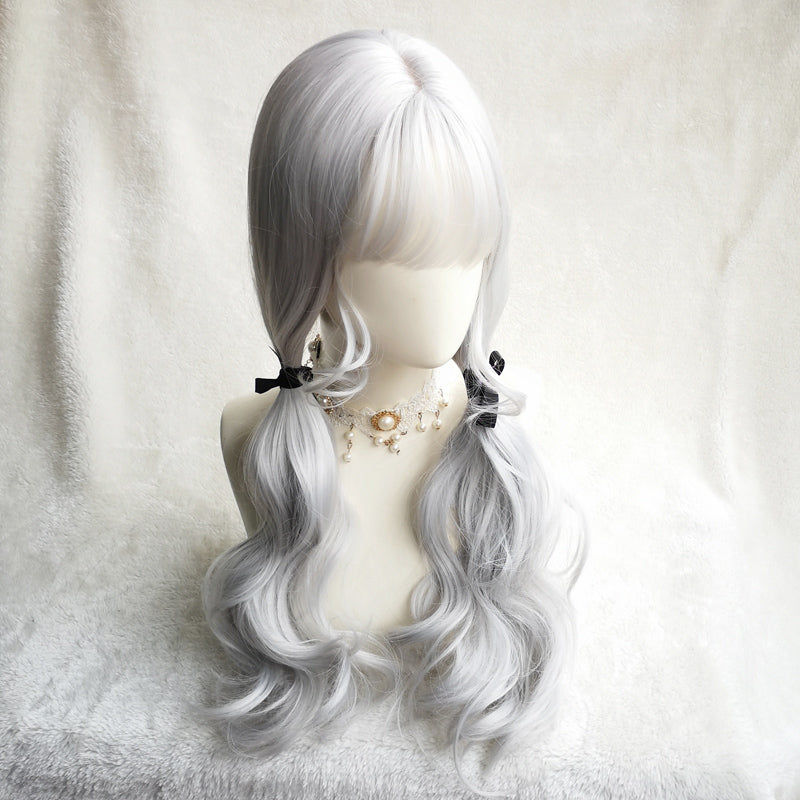 Silver Big Wavy Long Curly Hair   HA0681