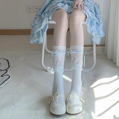 Lace Sweet Calf Socks   HA1861
