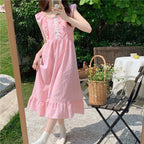 Cute pale pink pajamas nightdress loungewear   HA0833