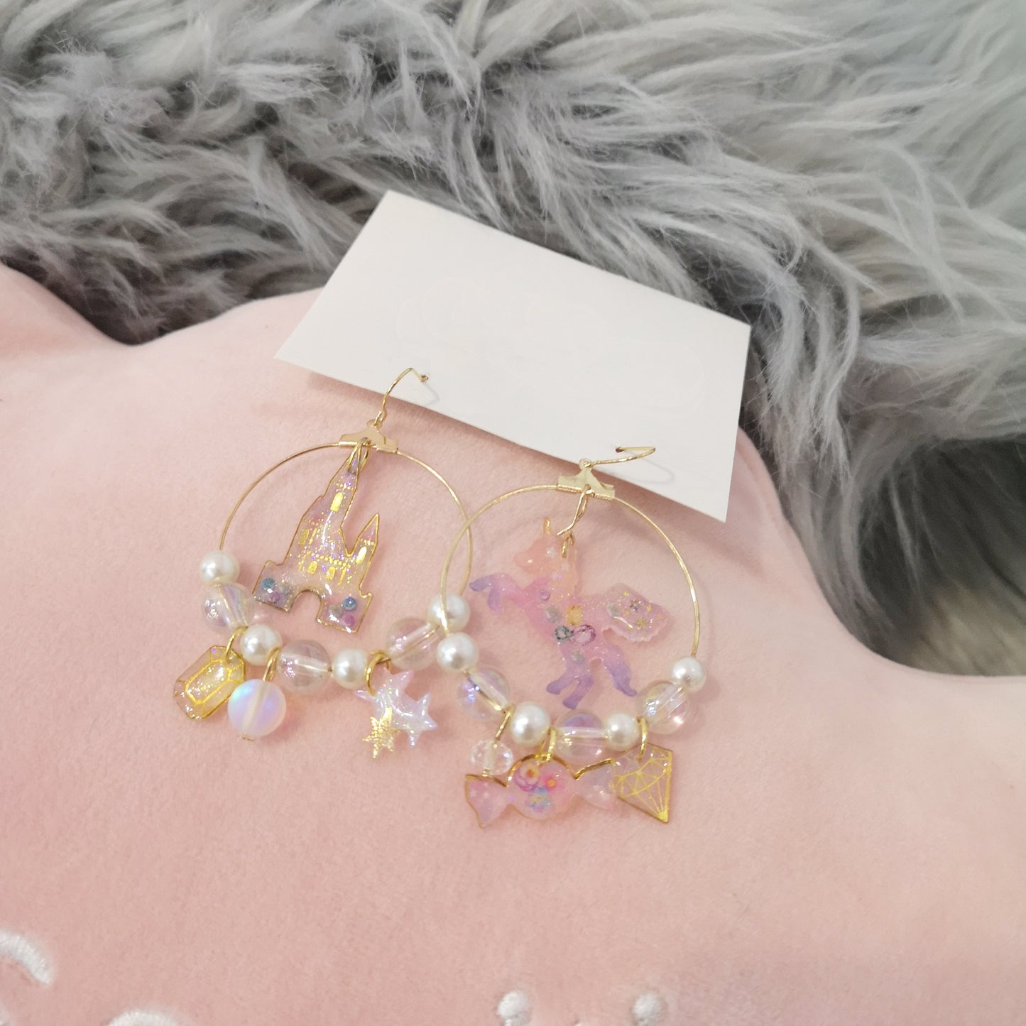 Unicorn Transparent Stud Earrings   HA0417