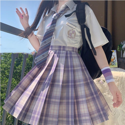 Uniform plaid skirt HA1502