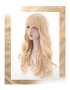 Long curly hair with natural bangs  HA0285