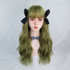 Fluorescent green long curly hair  HA0253