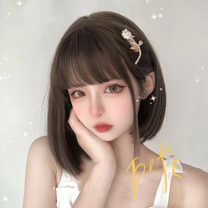 Natural bangs for short hair   HA0240